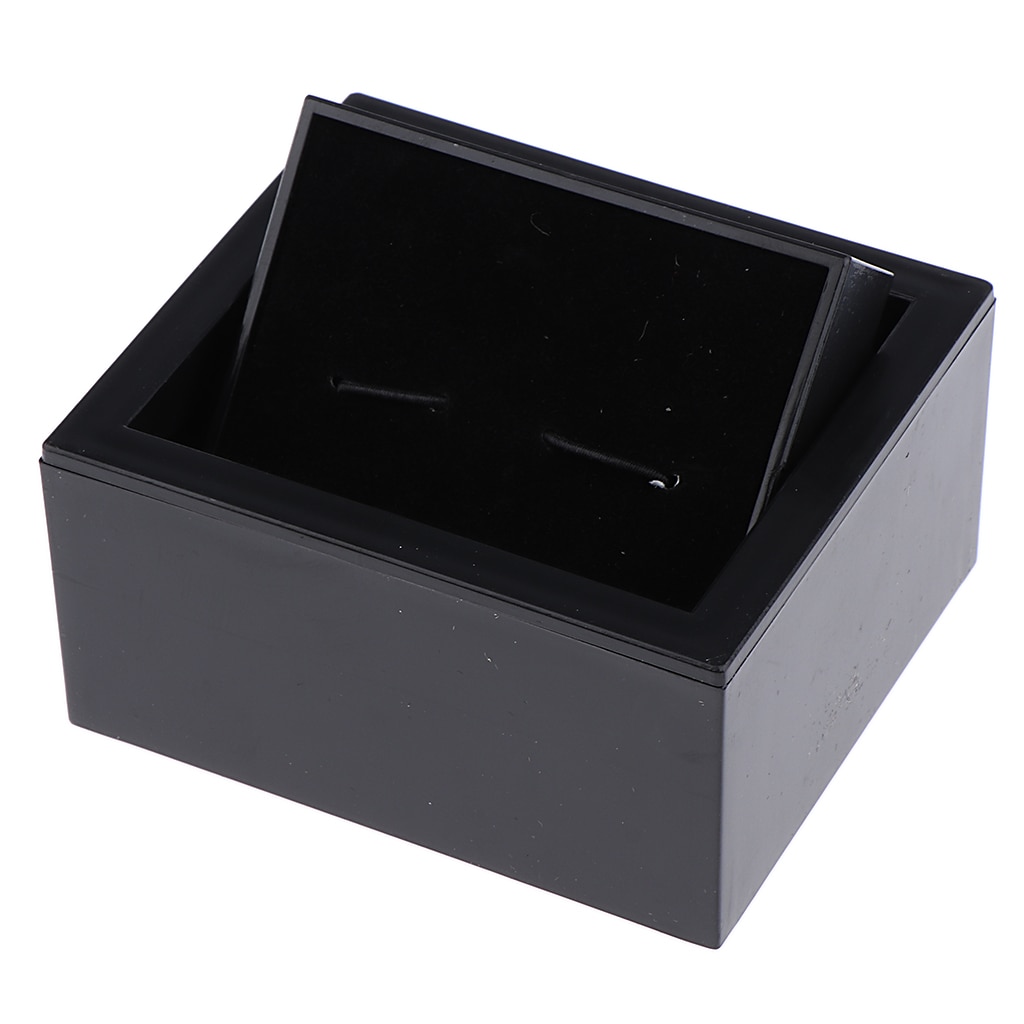 Caja de gemelos para hombre, estuche de exhibición de anillos con almacenamiento de joyería de 360 grados, estuche de soporte, escaparate de 80x75x45mm