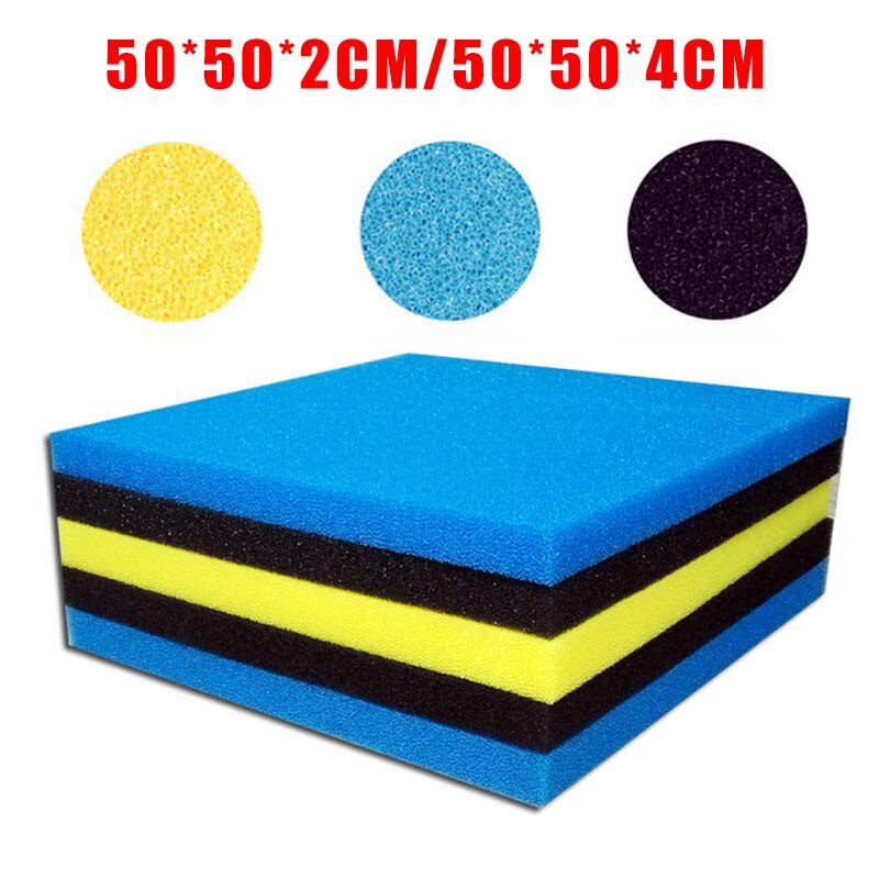 50x50cm biologicznych filtr bawełniany piana akwarium gąbka uszczelniająca 2/4cm grubości robić stosowania w słodkowodne woda morska