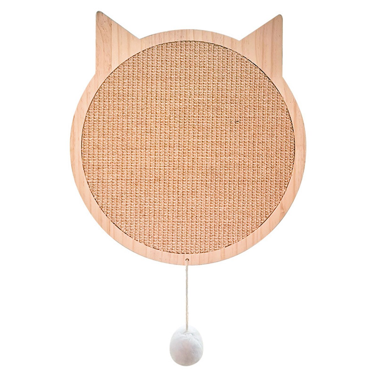 Cat Scratching pad Sisal Wall Mount Cats Kitten Scratching Board wear-resistant non-toxic with bottom Suction Cups Fluffy Ball