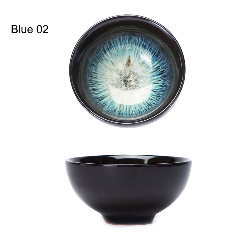 Colorful starry teacup,temmoku glaze tea cup,Kung fu cup Build kiln ceramic cup Teacup,Chinese Jingdezhen Beautifully artwork: 02