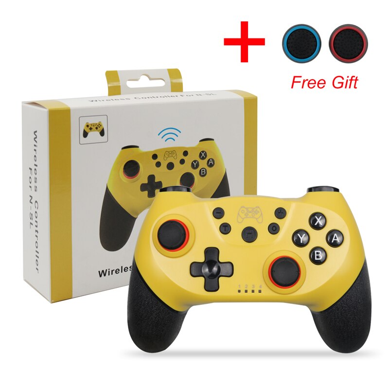 Senza fili di Bluetooth Gamepad Per Nintendo Interruttore Pro NS-Interruttore Pro Controller di Gioco joystick Per Nintend Console con 6 -assi Maniglia: YELLOW