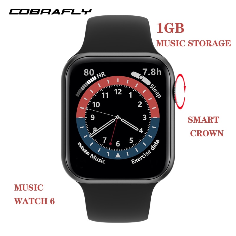 Cobrafly UP6 Smart Uhr Männer 1,75 zoll Bildschirm Bluetooth Anruf 1GB Speicher Musik Uhr 6 Wasserdichte Band PK Serie 6 IWO 13 W26