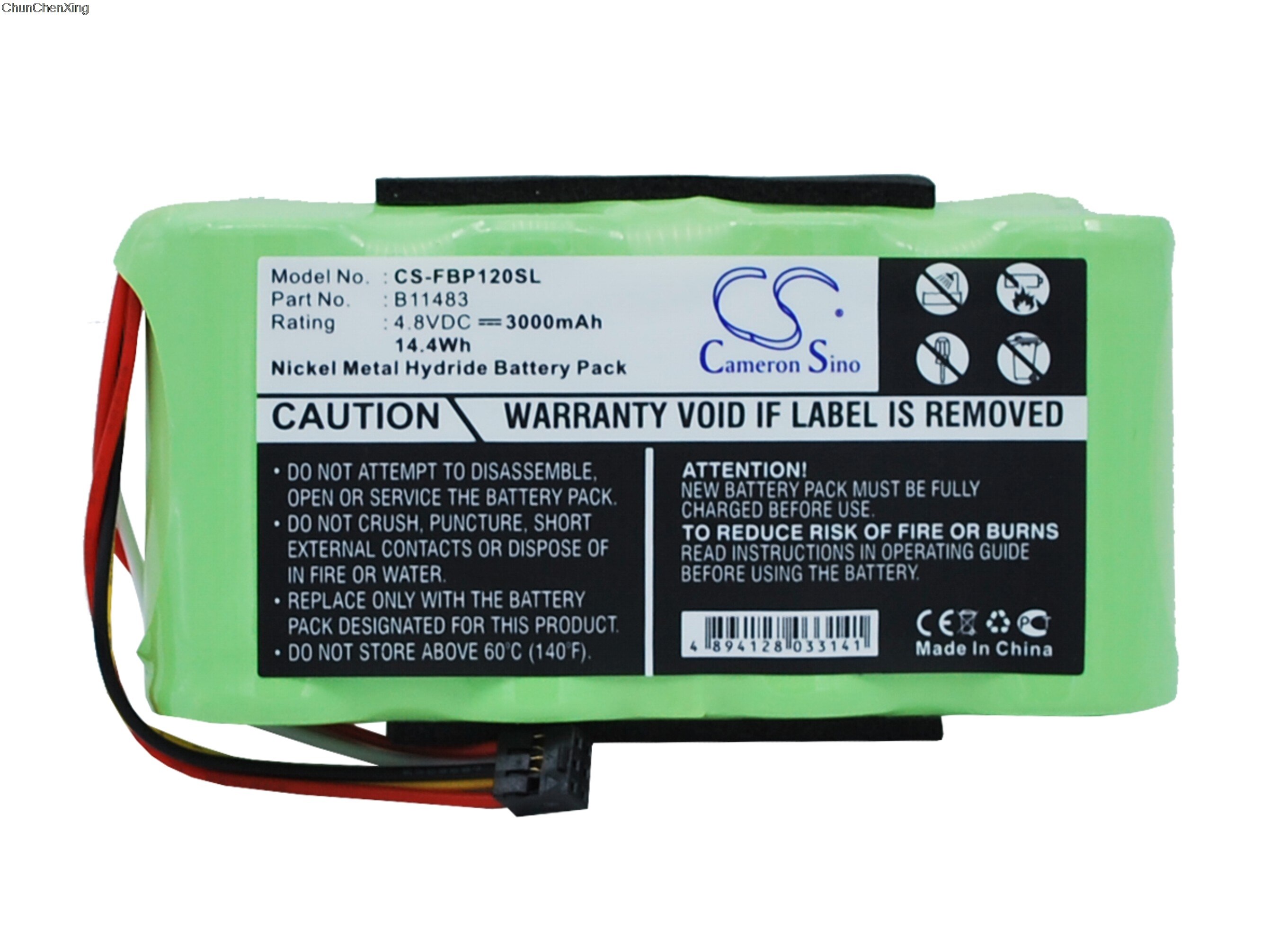 Cameron Sino 3000mAh Battery for Fluke 123,123S ( Firmware below V2), 43 Power Analyze,43B, Scopemeter 120