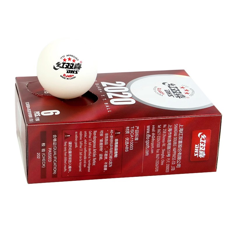 6 Pcs/Box DHS Highest Standard Ping Pong Balls DJ40+ TOKYO Olmypics Official Table Tennis Games Use 3 Star ABS Balls