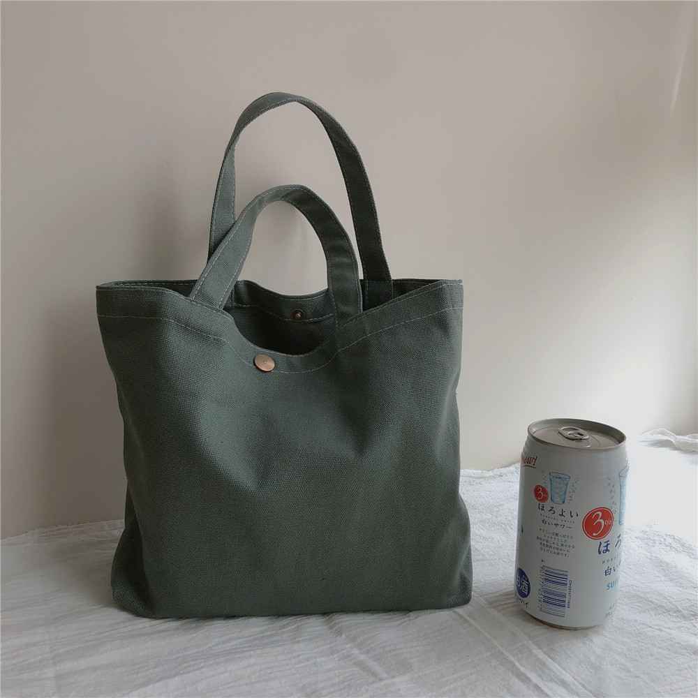 Kleine Canvas Vrouwen Tote Bag Effen Kleur Vrouw Lunch Tas Shoppers Vrouwelijke Handtassen Doek Persoonlijke Office Bento Voedsel Zakken: Dark Gray