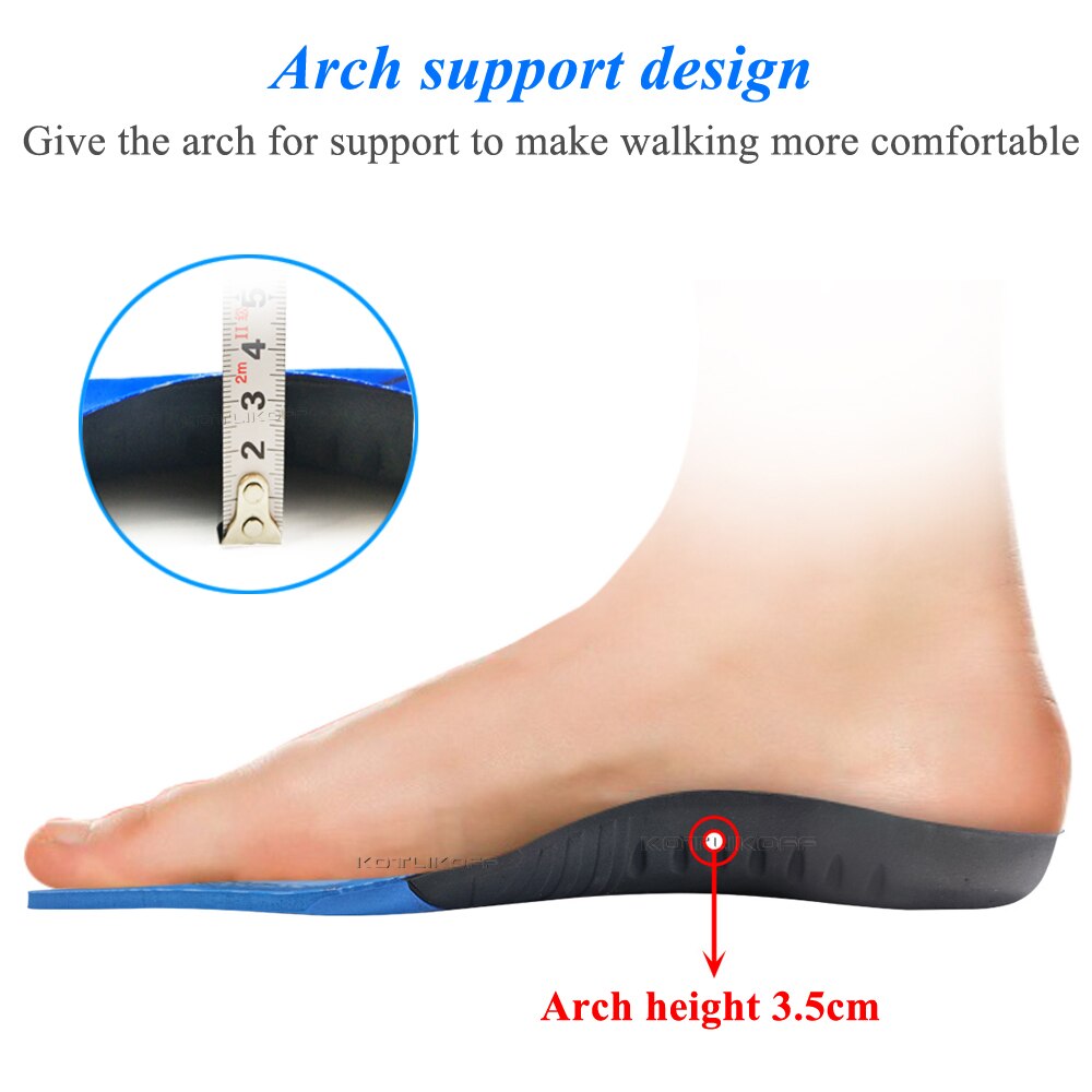 Orthopedic Insoles For Flat Feet Hard Arch Support Shoe Pads Premium EVA Super Light Surgery Plantar Fasciitis Foot Pain Insert