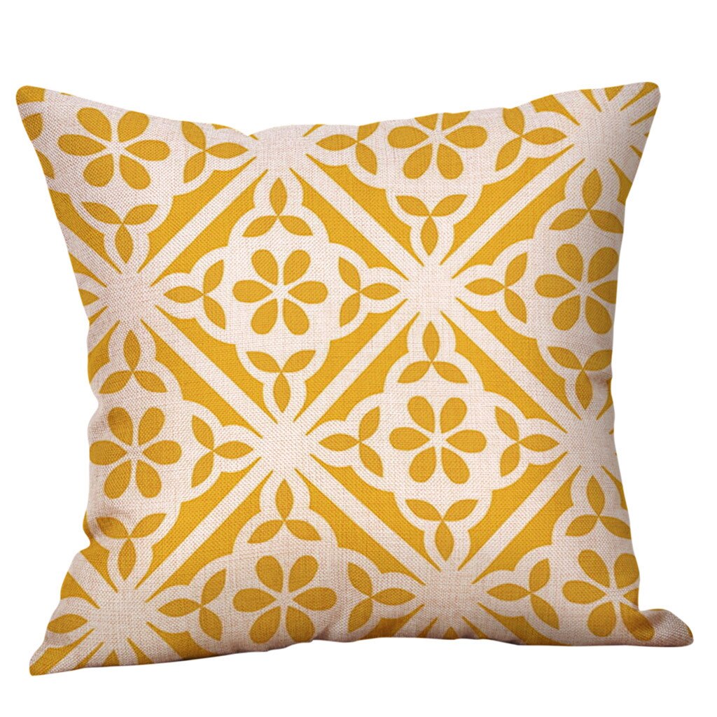 Mosterd Kussensloop Geel Geometrische Fall Autumnpillow Covers Decoratieve Offioce Thuis Woonkamer Sierkussen