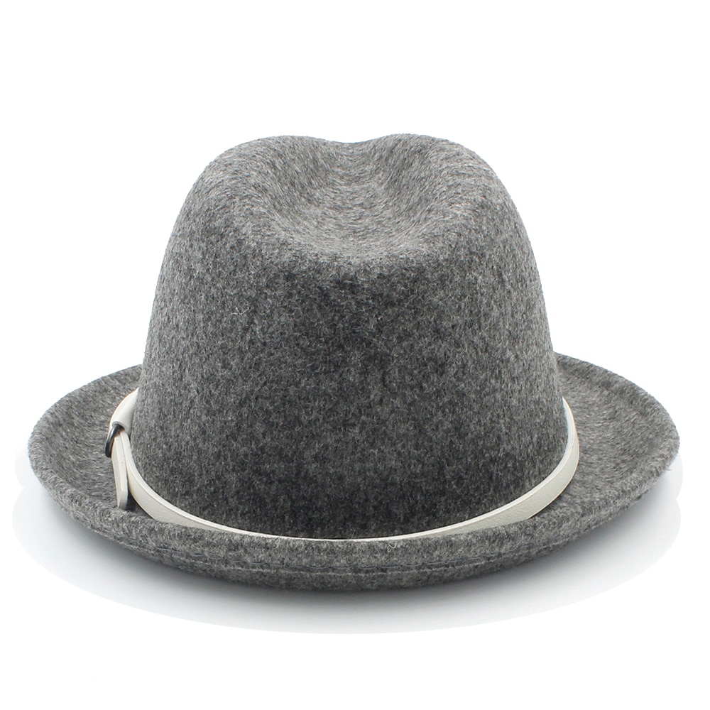 Women Men Wool Fedora Hat Winter Autumn Lady Trilby Homburg Church Derby Jazz Caps Size 56-58CM