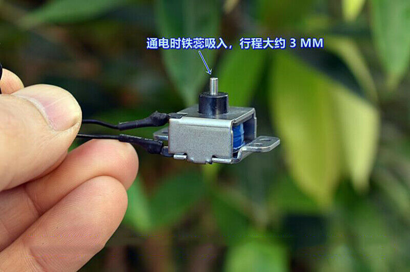 DC 3V-6V Mini DC Solenoid Electromagnet Push Pull Through Type Micro Electric Magnet For Powerful pull switch 3mm Stroke