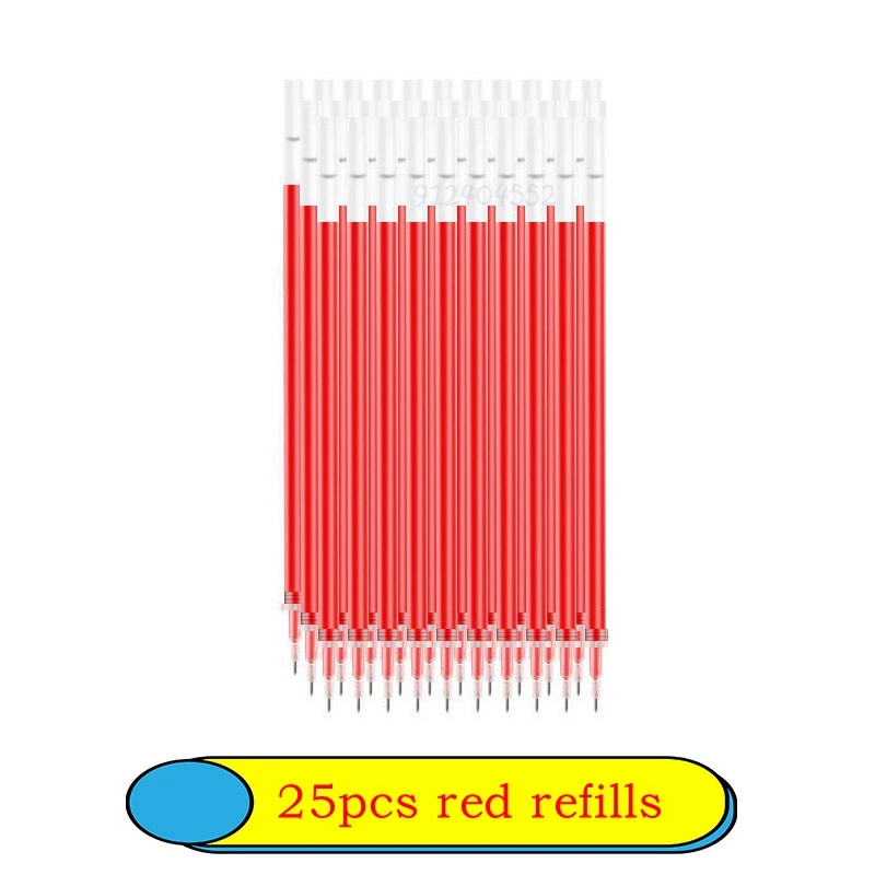6-25Pc 0.5mm Gel Pen Set Neutral Pen Black/Blue/Red Color Replacable Refill Smooth Writing School Stationery Supplies