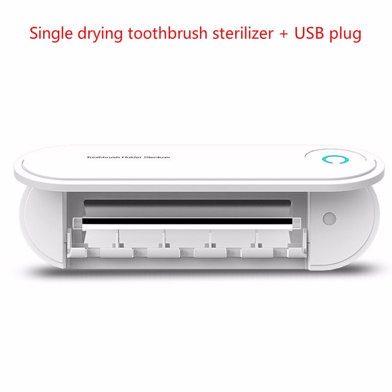 1Pcs Without Punching Toothbrush Ultraviolet Holder Sterilization Drying Toothbrush Rack Household Bathroom Accessories Set 5V: B