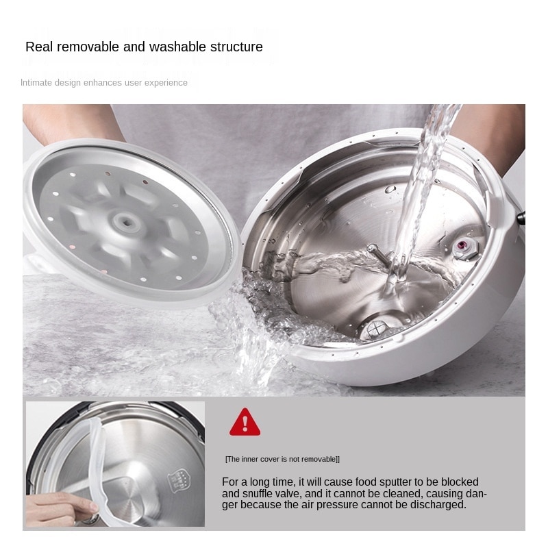 220V electric pressure cooker household small mini pressure cooker 2L liter rice cooker 1-3 people.