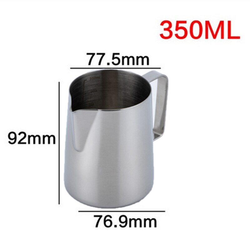 Cruche de cuisine en acier inoxydable, pichet à café expresso, pichet à lait artisanal, Barista: 350ml