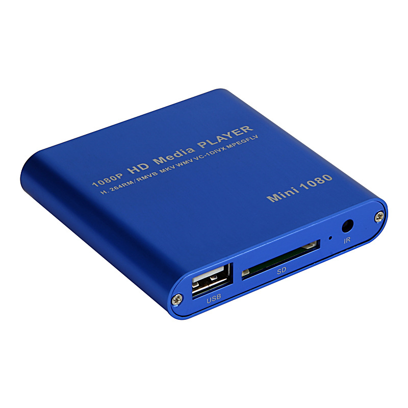MINI reproductor de disco duro HD reproductor de coche portátil HDMI 1080P video publicidad reproductor de medios USB externo con HDMI SD Media