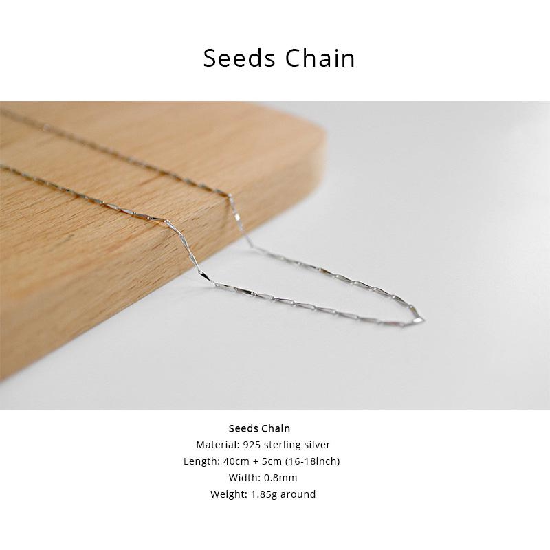 925 Sterling Silber Halskette Für Frauen Multi Arten Perlen Kreuz Schlange Knochen Box Seite Melone Samen Kette Alle Matchable Zubehör: 0.8mm Seeds 45cm