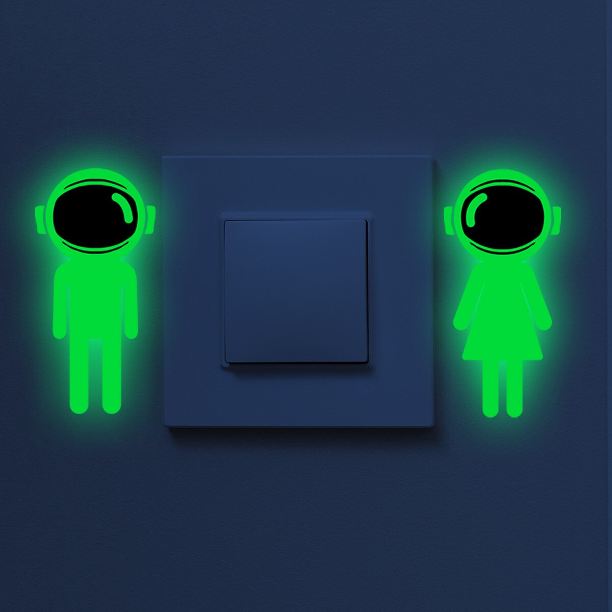 Luminous Superman Wall Stickers Switch Stickers Wall Stickers Luminous Stickers Bedroom Self-Adhesive Decorative Wall Stickers