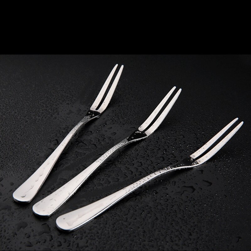1Pcs 13cm Stainless Steel Fruit Forks For Restaurant Cafeteria Home Party Dessert Fork Lovely Fruit Fork Tableware