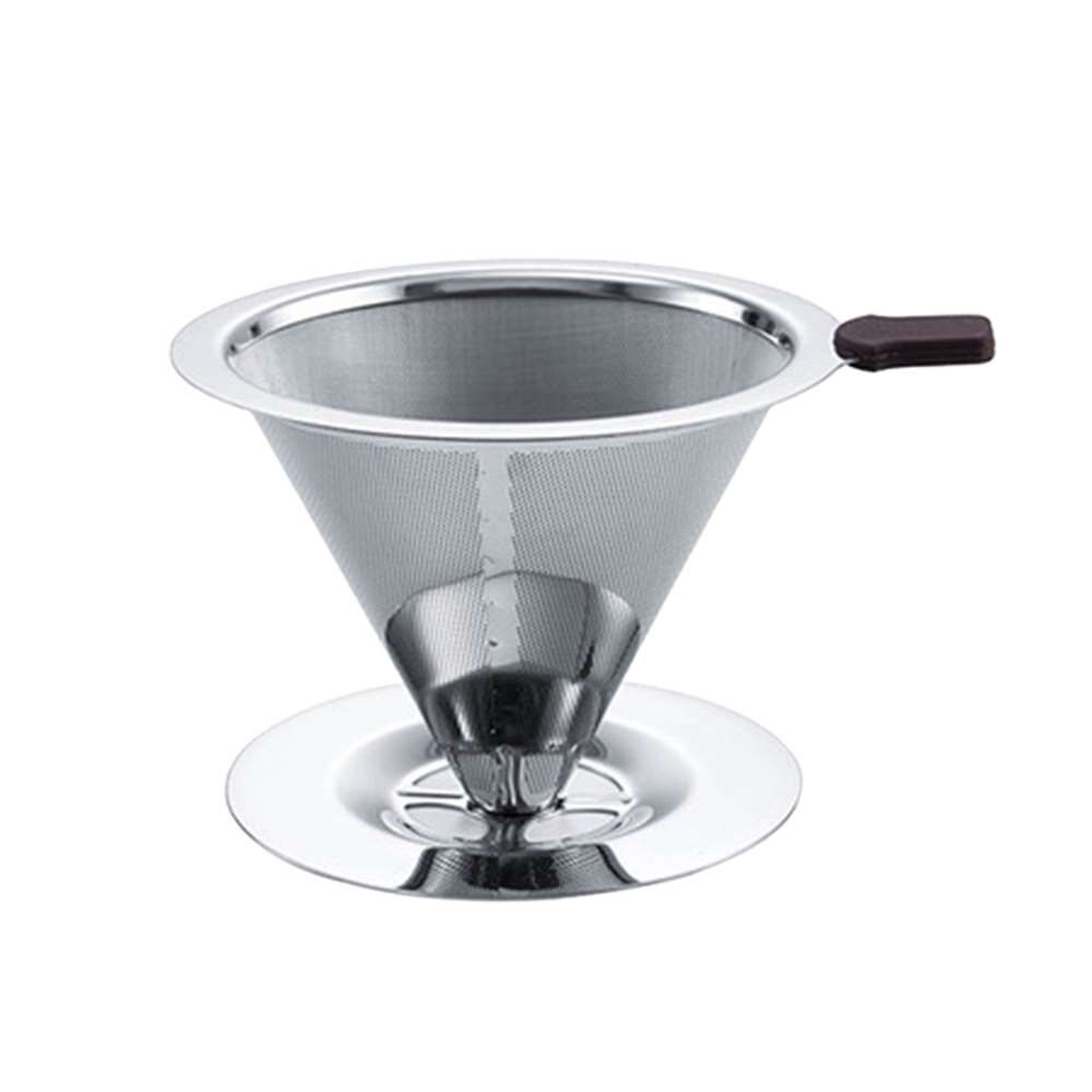Reusable Double-Layer Coffee Filter Stainless Steel Holder Metal Mesh Funnel Baskets Split Coffees Dripper Gooseneck Teapot: chassis filter