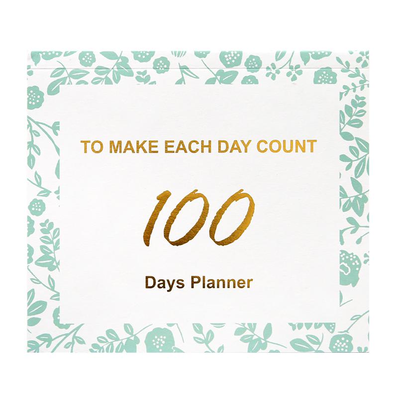 100 Dagen Planner Student Week Plan Notebook Countdown Honderd Dagen Plan Te Leren Briefpapier Schema Boek: Rose Red