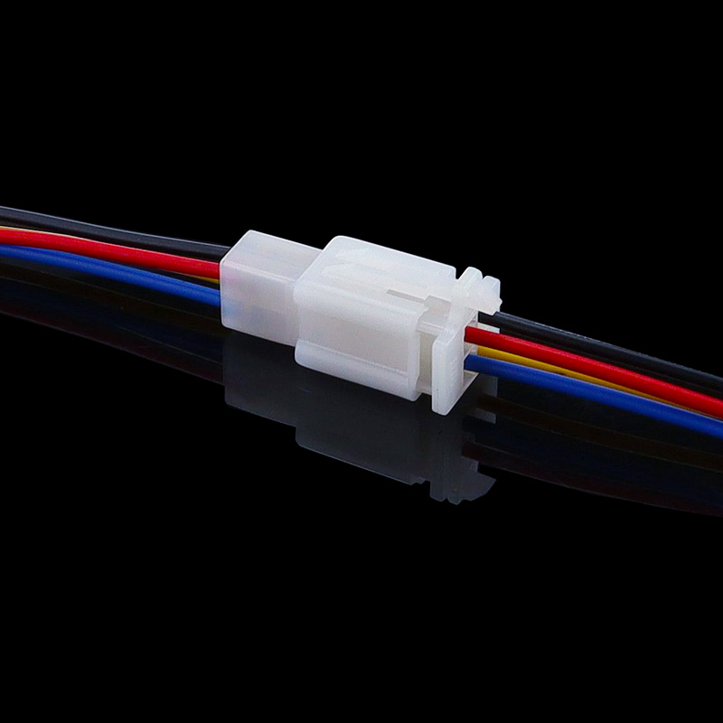 1 set 4 -polige elektrische draadconnectoren, stekkerset voor auto's, inclusief kabel/totale lengte 21cm