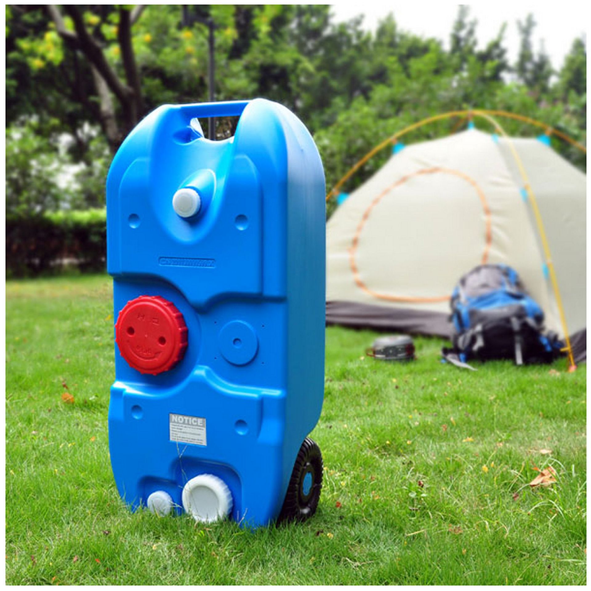 RV Camping Vessel Outdoor Wheeled Mobile Plastic Water Tank 25L/40L Portable Clear Water and Sewage Transfer Box
