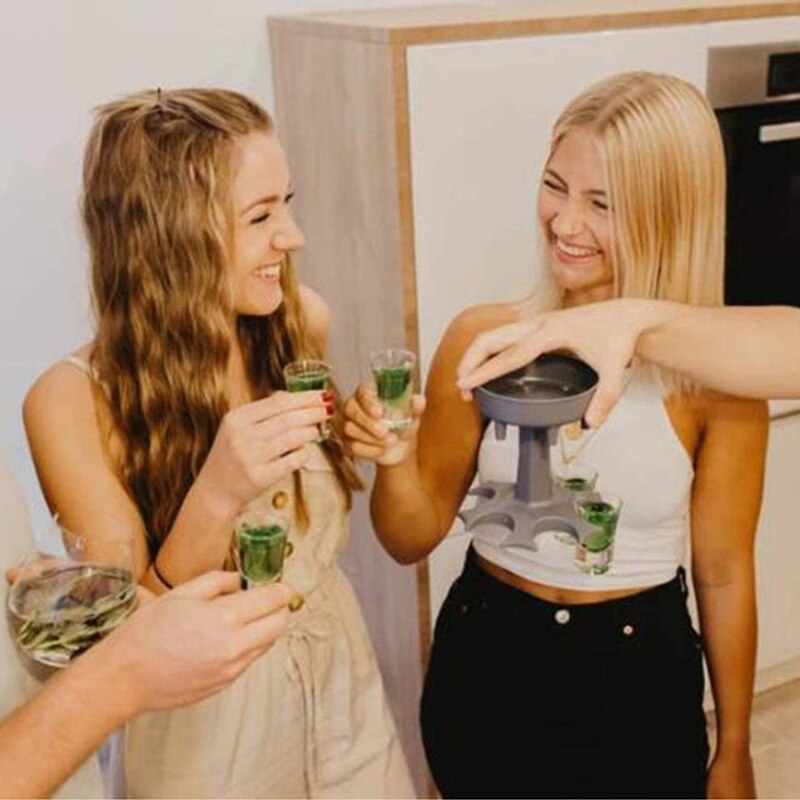 Bar Cocktail Glass Dispenser 6 Shot Glass Dispenser Holder Whiskey Beer Wine dispenser Home Bar Party Games Bar Accessories