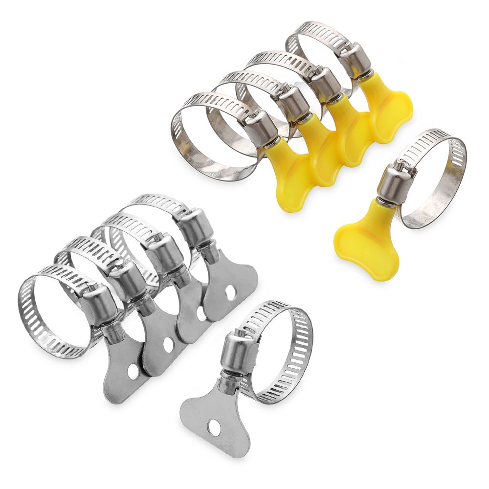 Stainless Steel Hose Clamps Sealing T Bolt Pipe Clip Useful Welding Exhaust Hardware Repair Tool Fuel Line Worm Size Clips