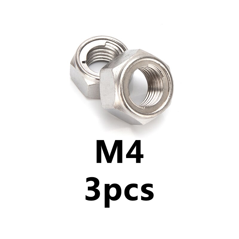 304 Stainless Steel Hex Lock Nut Self-locking Locknut Hexagon Head Locking Nut M3 M4 M5 M6 M8 M10 M12: ZSLM4x3