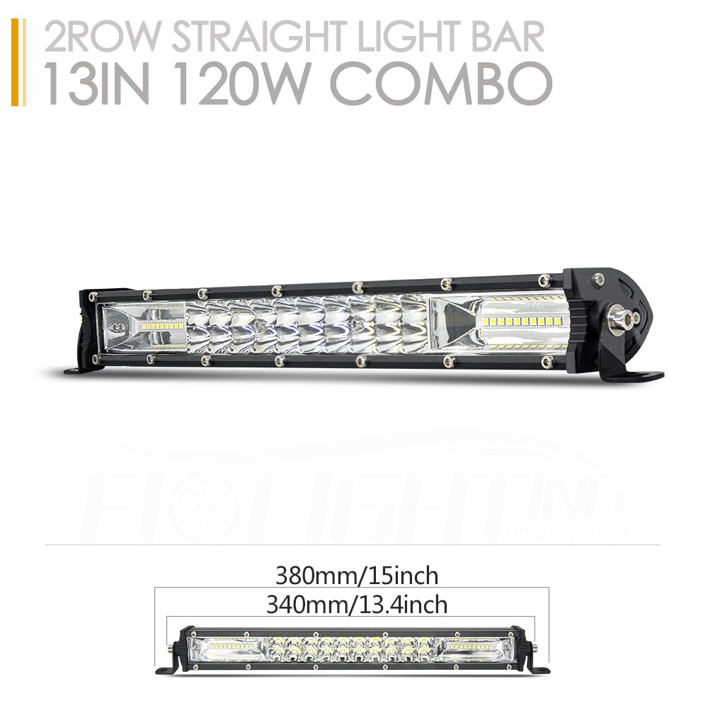 FI-Lighting 12V 24V Off Road LED Bar Spot Flood LED Light Bars / Work Light for Truck 4X4 UAZ 4WD ATV Car Barra LED Driving Fog: 1pc 40LED LIGHT BAR