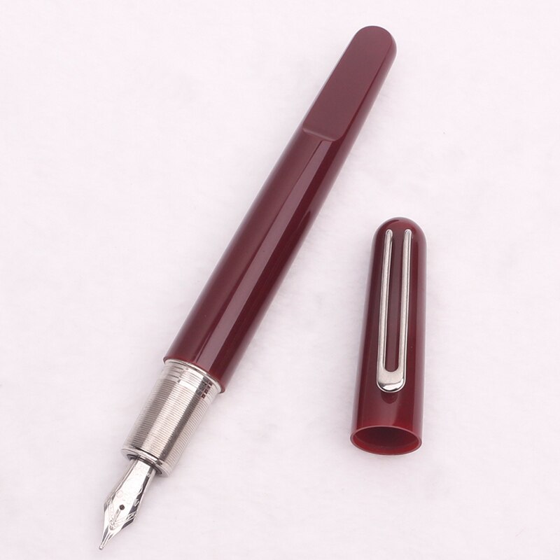 Stylo à bille de luxe MB M rouge en résine précieuse, Gel d'encre noire, recharge sans capuchon, meilleurs stylos à plume avec fermeture à capuchon magnétique: rolse silver