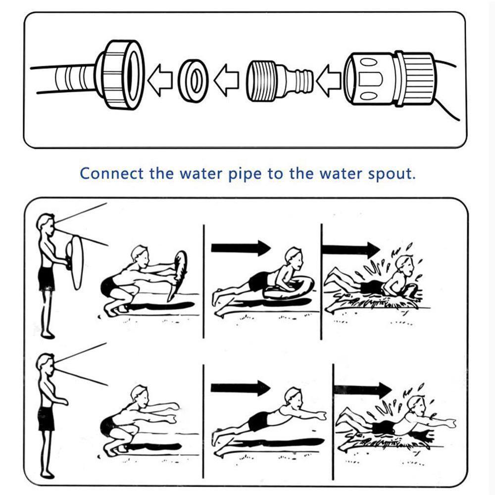 Wassersport Riesen Hinterhof Waterslide freundlicher Wasser Skifahren Sommer Wasser Spielzeug draussen-Gras Wasser sprühen Unterhose Surfbrett Garten