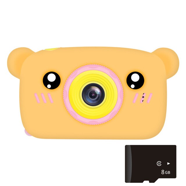 Cámara de juguete para niños Min 2,0 pulgadas 1920 HD pantalla multifunción dibujos animados bonitos niños Cámara juguete educativo jugar: A6