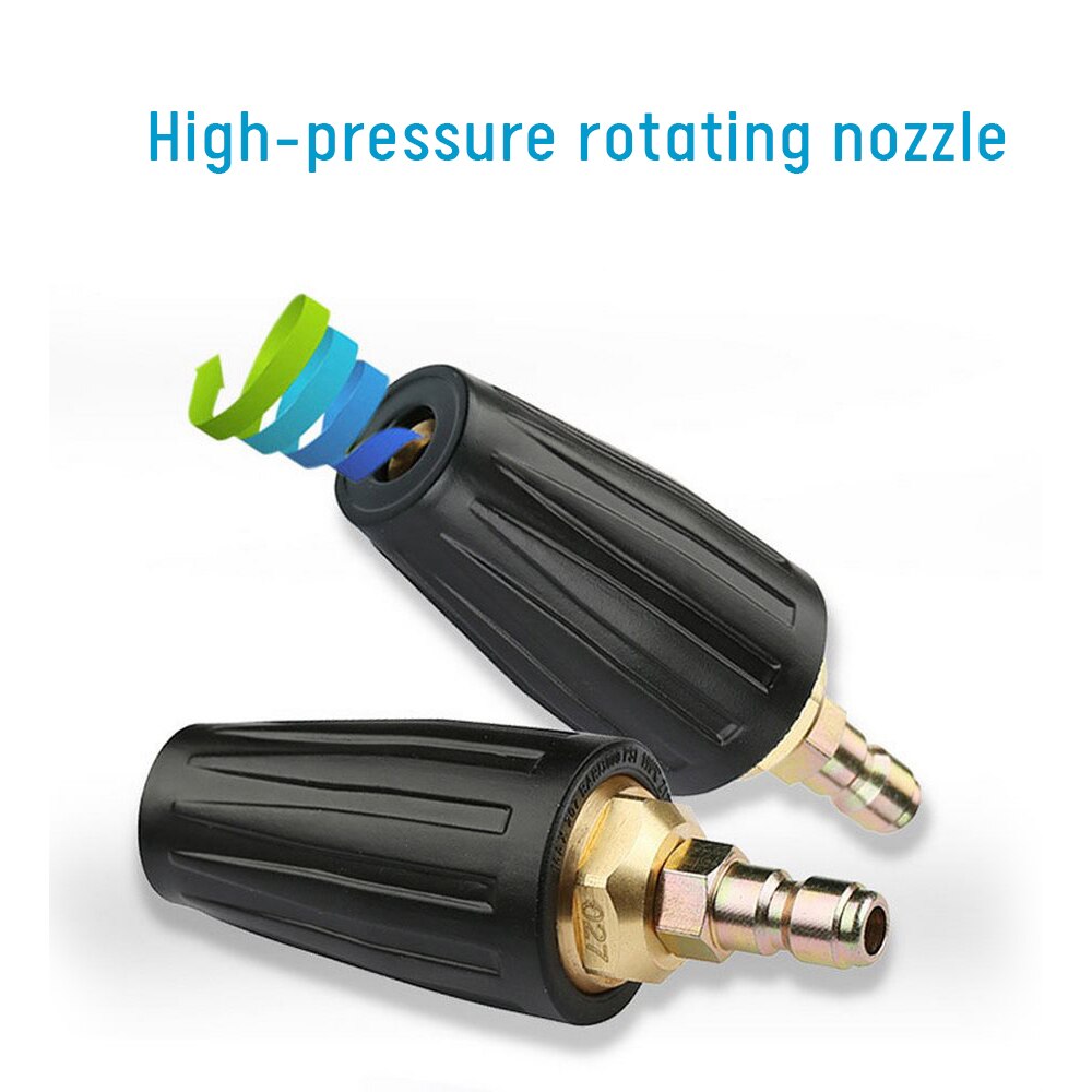 360 Degree Rotating Dirt Blaster Turbo Nozzle with 1/4"Quick Release Plug Connector for High Pressure Washer Car Cleaner Machine