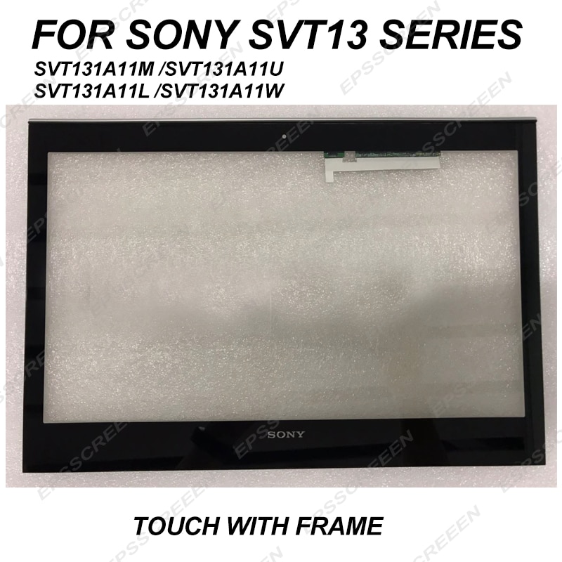 Touch Screen Digitizer Panel Voor Glas Voor Sony Vaio SVT13 Serie (Geen Lcd) + Bezel SVT131A11M SVT131A11U SVT131A11L SVT131A11W