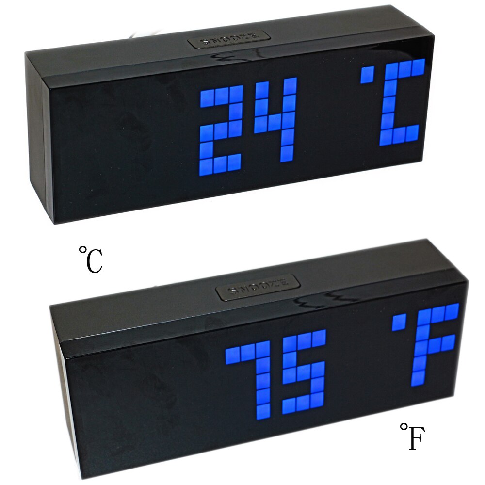 Desktop LED Digital Alarm Clock Wall Clock Large Countdown Timer with Temperature Date for Bedside Living Room Office