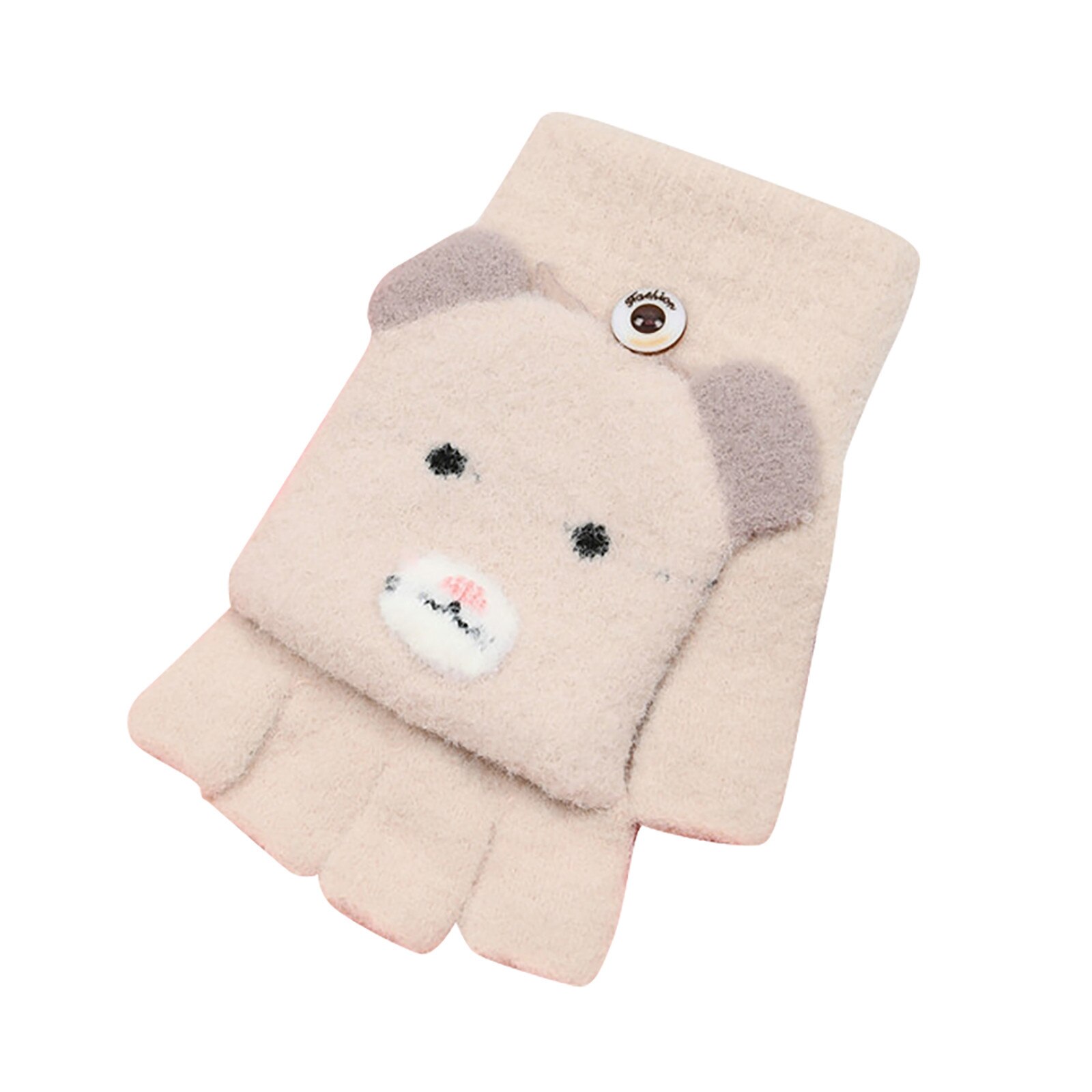 Neueste Karikatur Baby Fäustlinge Winter Warme Gestrickte Handschuhe freundlicher Jungen Mädchen Halbe Finger Handschuhe Handschuhe Für freundlicher перчатки