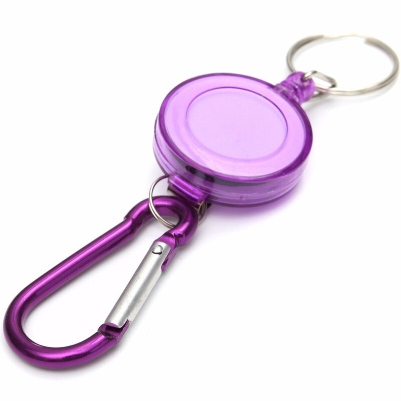 5 estilos 60cm retrátil keyring metal fio chaveiro clipe puxar recoil desportivo chaveiro anti perdido id titular do cartão chaveiro