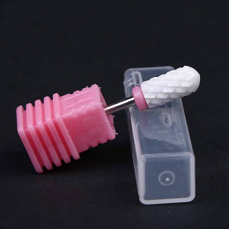 1 x (herramienta de archivo rotativa de pedicura para brocas de uñas de cerámica, BT001-F S4V5) broca de taladro de uñas de cerámica V02: 3XC