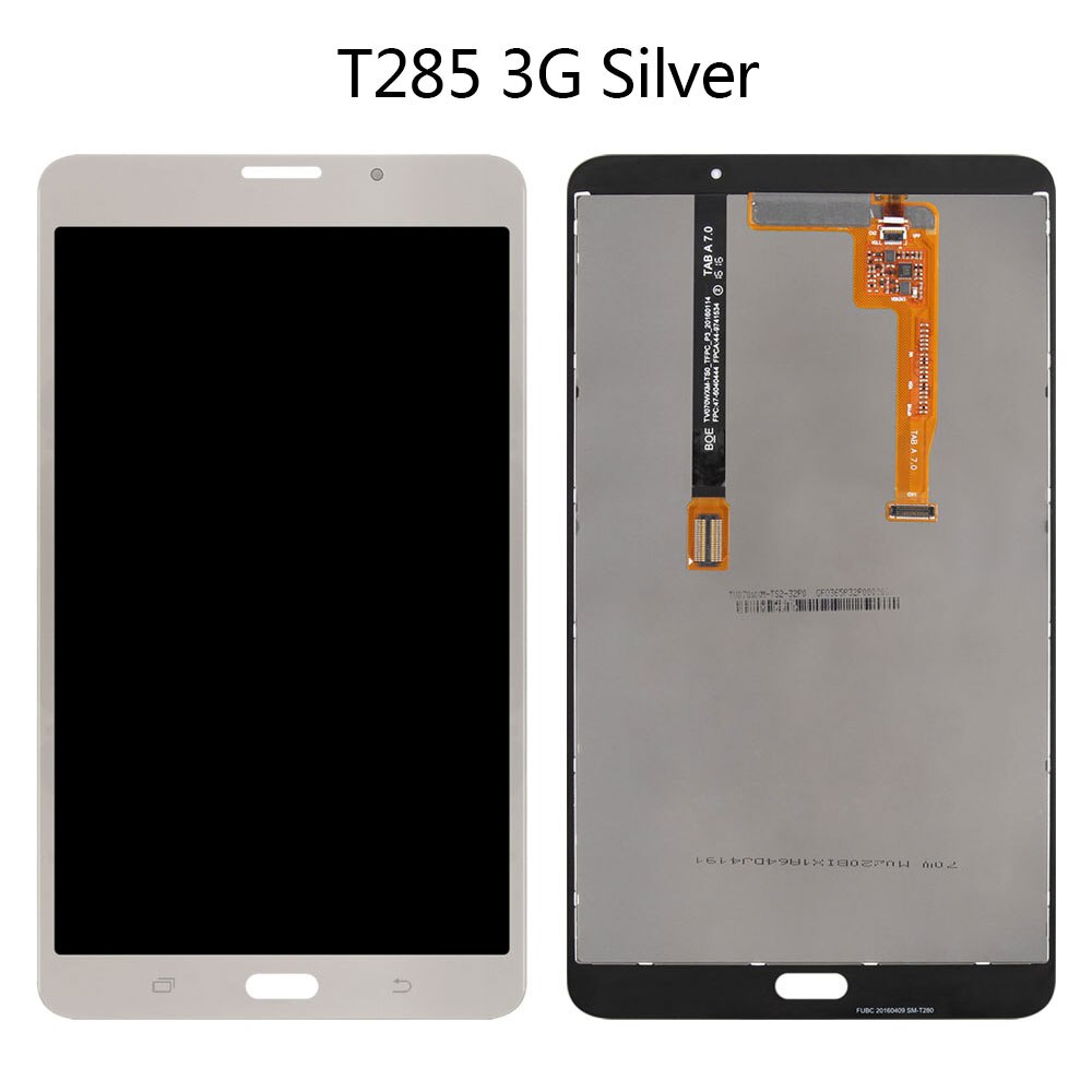 SM T280 LCD For Samsung Galaxy Tab A 7.0 SM-T280 LCD SM-T285 T285 Display Touch Screen Digitizer Assembly Matrix Parts 7": T285 3G Silver
