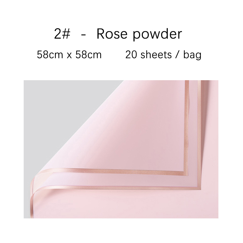 Carta per mazzo da fiorista impermeabile, carta da regalo per fiori freschi con bordo dorato, confezione regalo, artigianato fai-da-te, forniture per mazzo da fioraio: 2