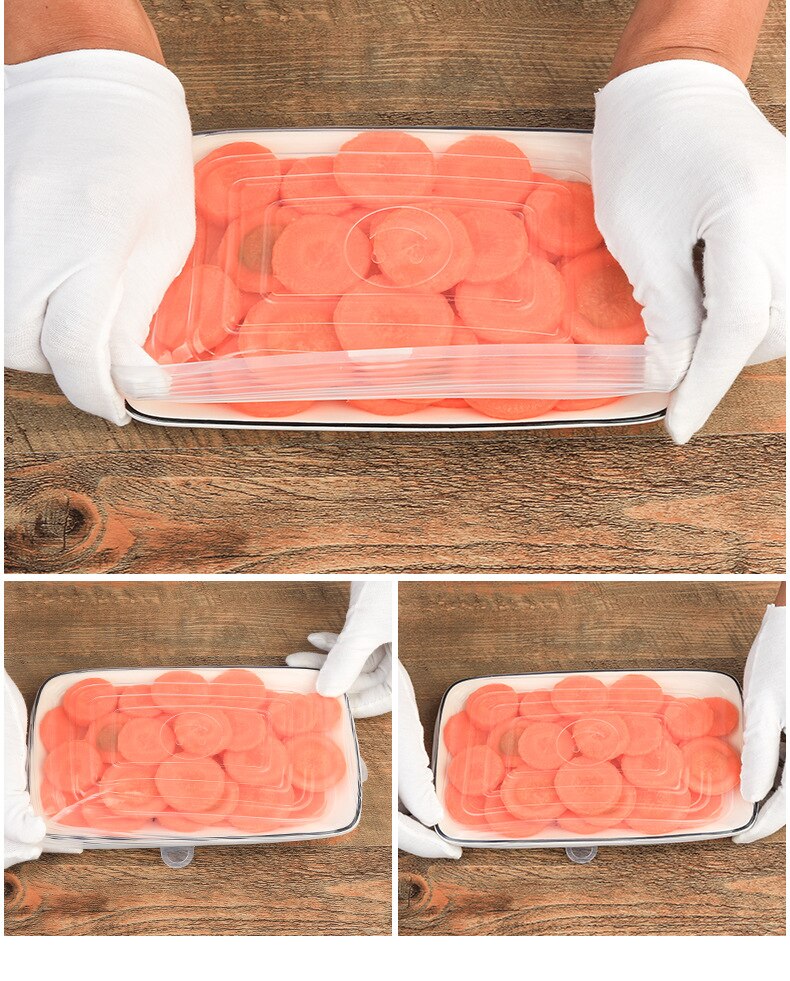 6 stk silikone stræk låg genanvendelig mad hætte silikone skål pot mgic låg mad holder mikrobølgeovn dække køkken tilbehør gadgets