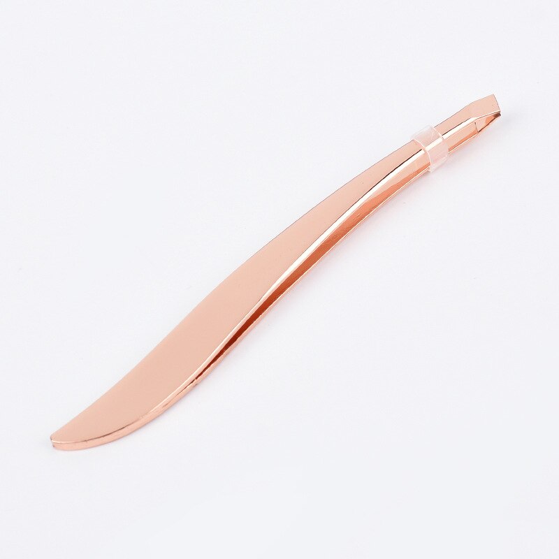 1Pc Colorful Stainless Steel Tweezer Eyebrow Eyelash Clips Slanted Puller Face Nose Hair Remover Banana Makeup Tool: A
