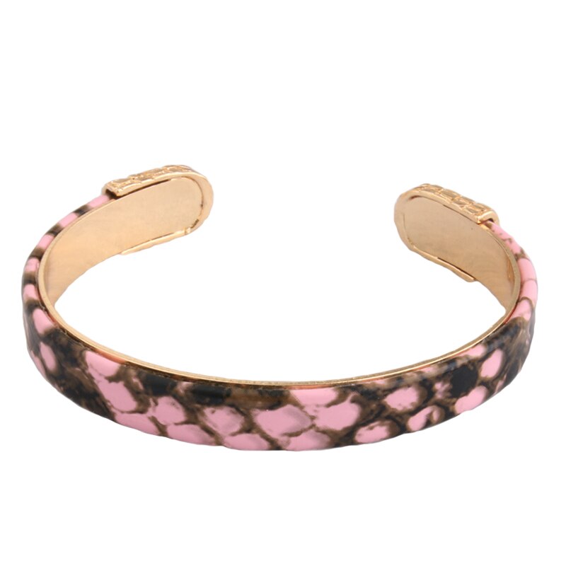 NeeFuWoFu Bracelets Coffee Leather Copper Tiger printing Bangles Woman Open Gradient Manual for National Charm Jewelry