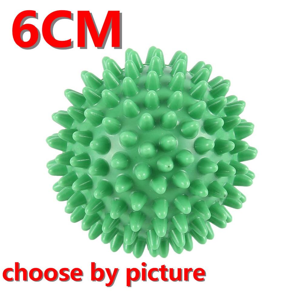 6-8 Cm Duurzaam Pvc Spiky Massage Bal Trigger Point Sport Fitness Hand Foot Pain Relief Fasciitis Plantaris Reliever egel Bal: Licht Groen