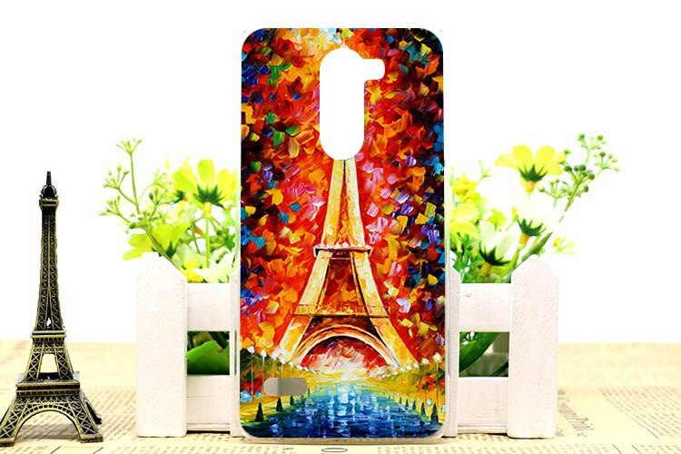 Cartoon schattige uv-print bloem uil tijger eiffeltoren hardcover hoesje voor lg ray  x190 5.5 inch hoesje op voorraad: C011