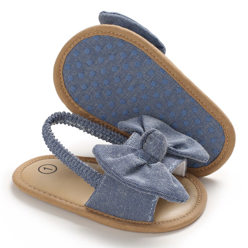 Warmom Baby Sommer Kleidung freundlicher Kleinkind Baby Mädchen Schuhe Bowknot Plaid gestreift Blumen- Party Prinzessin Strand Schuhe freundlicher Sandalen