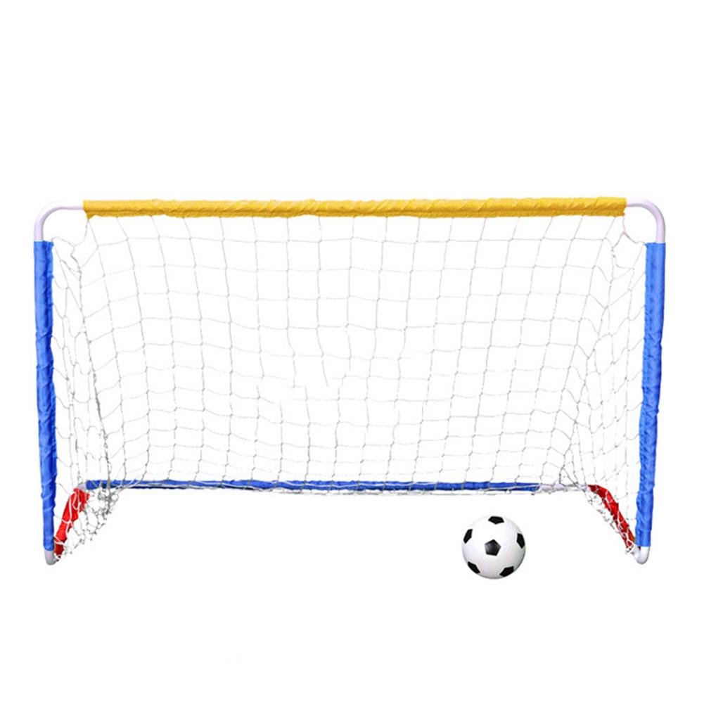 Kids Soccer Goal Set Mini Portable Football Net Kit with Pump for Sports Backyard Indoor