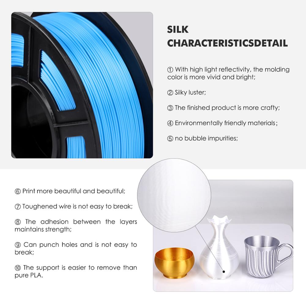 Zijde filament fuchsia zijde 1kg per rol 3d printer filament diy 3d anycubic print navullingen sublimatie uv hars sublimatie
