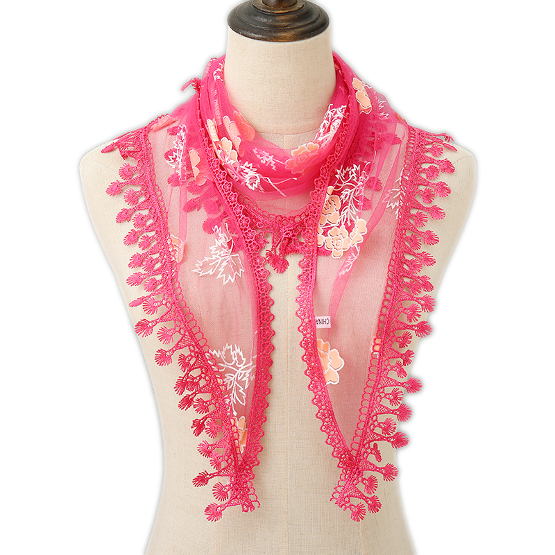Lenço feminino triangular xale de renda para igreja, véu transparente bordado espanhol de renda para igrejam: 4