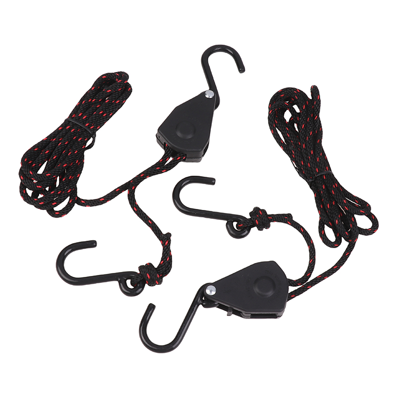 1 Juego de trinquetes de polea, tensor de Clip de cuerda colgante ajustable de 1/8 pulgadas, luces de hebilla fija, toldo de elevación, cuerda de viento, herramienta de Camping